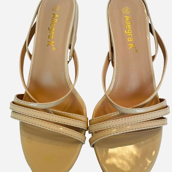 ALLEGRA K STRAPPY SANDALS WITH 2-1/2” BLOCK HEEL, Sz 10 - Picture 4 of 7